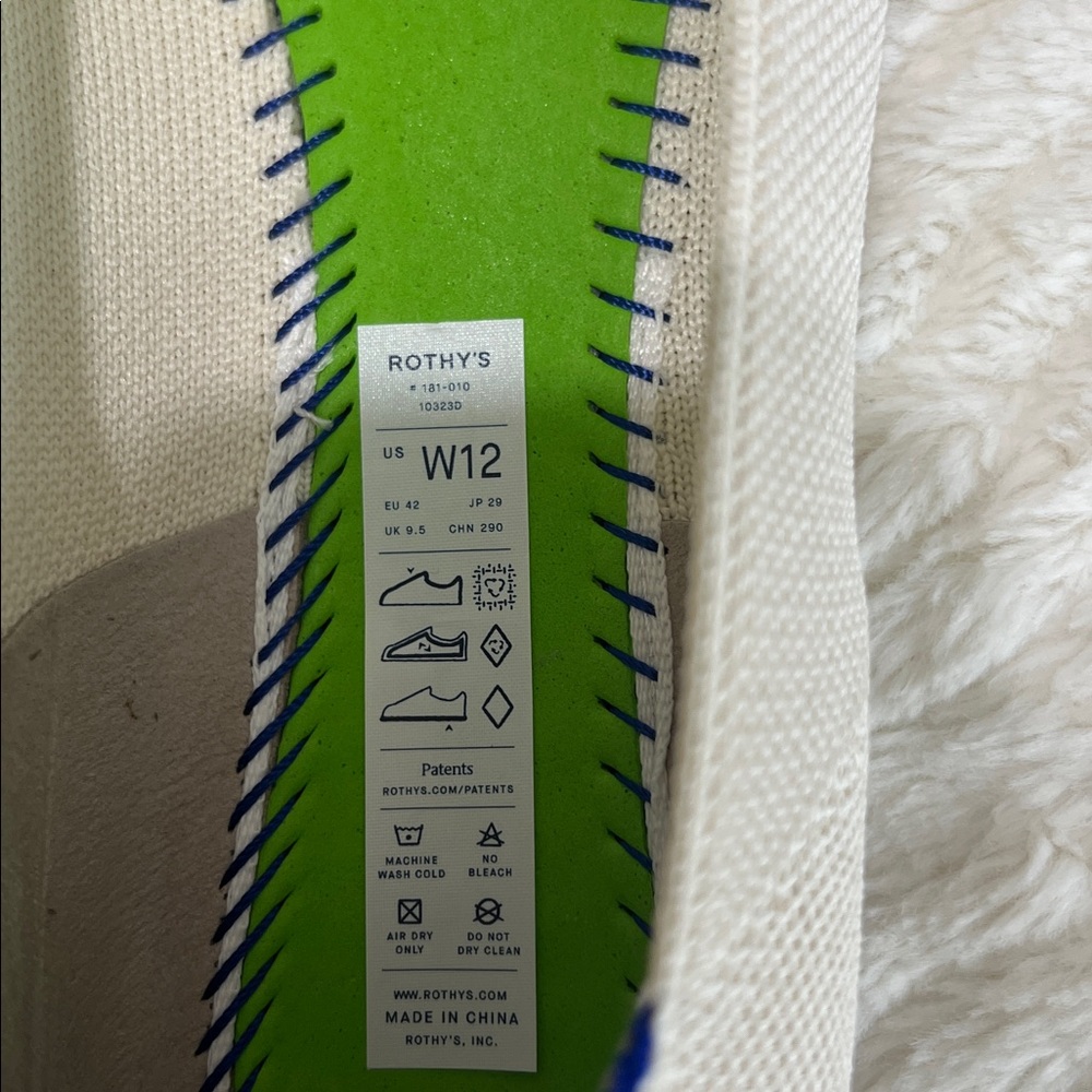 Rothy’s The Flat Gardenia Cream Bow Flats Size 12 Sustainable Knit NWOB - Picture 12 of 12